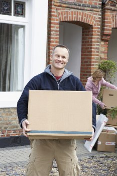 Removal team helping with a Kidbrooke home move