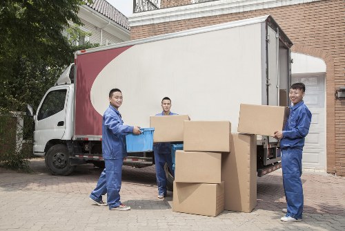 Packed household items ready for transport during a Kidbrooke relocation