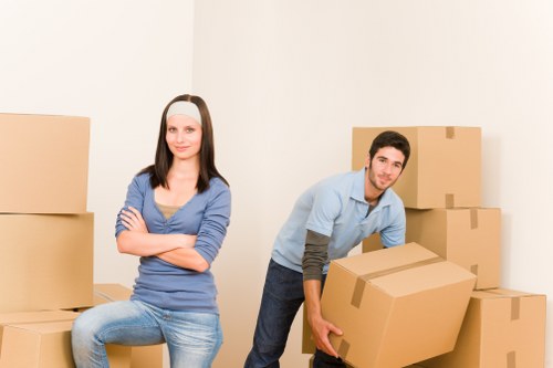 Local removal van helping with flat relocation in Kidbrooke