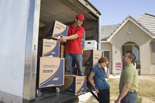 Prepared moving boxes and packing materials in a Kidbrooke property
