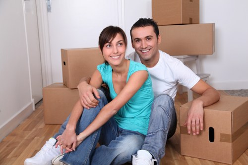 Office relocation items prepared for transport in Kidbrooke