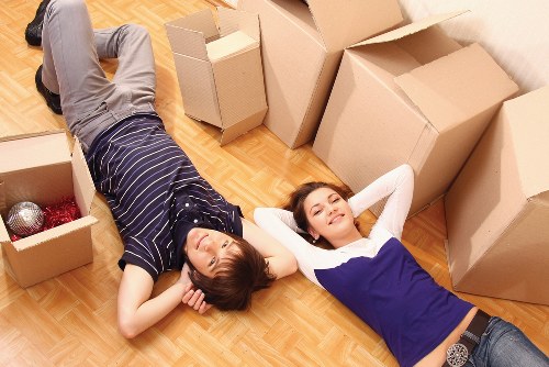 Boxes and household items prepared for house removals in Kidbrooke